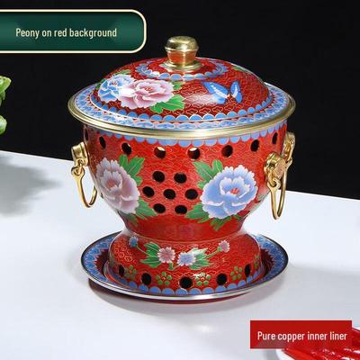 Zhongji Cloisonné Pure Copper Individual Hot Pot