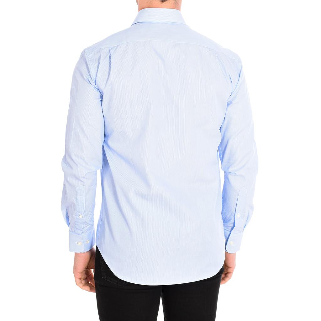 ALCAZAR3 Men's Long-Sleeved Shirt with Lapel Collar and Button Closure