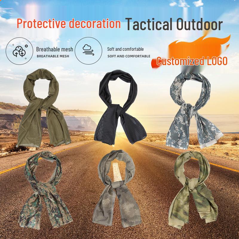 

Outdoor Tactical Camouflage Quick-Dry Neck Gaiter - Windproof, Sandproof, Breathable Mesh Scarf for Hiking and Sports One Size