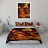 Fiery dragon and warrior. Bedding sets Duvet cover sets Duvet covers Pillowcases(1 * Duvet Cover 2 * Pillowcases without duvet insert)
