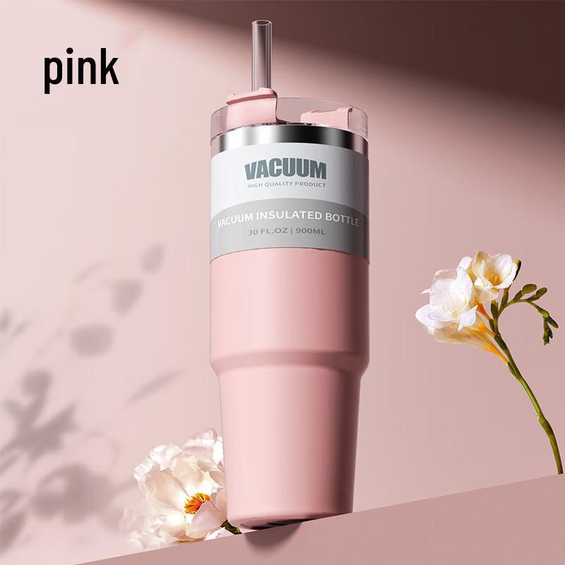HDST 900ml Stainless Steel Insulated Tumbler with Straw