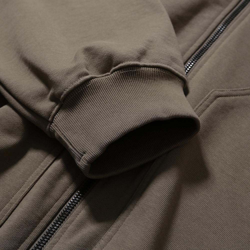 Moif [Aw25] Baggy Zip Hooded Sweat / Olive