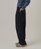 ANALOG MOOD Double-Pleat Wide Winter Slacks (Navy)