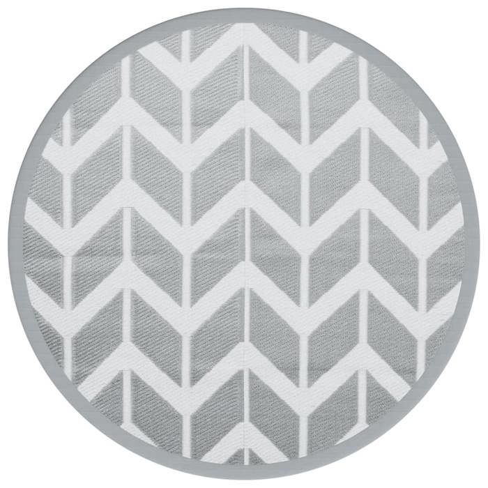 VidaXL Outdoor Rug Grey Ø160 Cm PP, Garden Rug, Floor Mat, Floor Carpet, Rug, Patio Rug, Carpet 368523