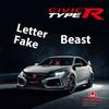 1/32 Scale Honda Civic Type-R Super Car Alloy Diecast Metal Model Sound Light Pull Back Toy Collect Display Birthday Present for Kids