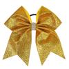 7 Inches Fashion Sparkling Glitter Cheerleading Hair Bow Glitter Grosgrain Ribbon Bows Hair Band Hair Tie For Girls And Women