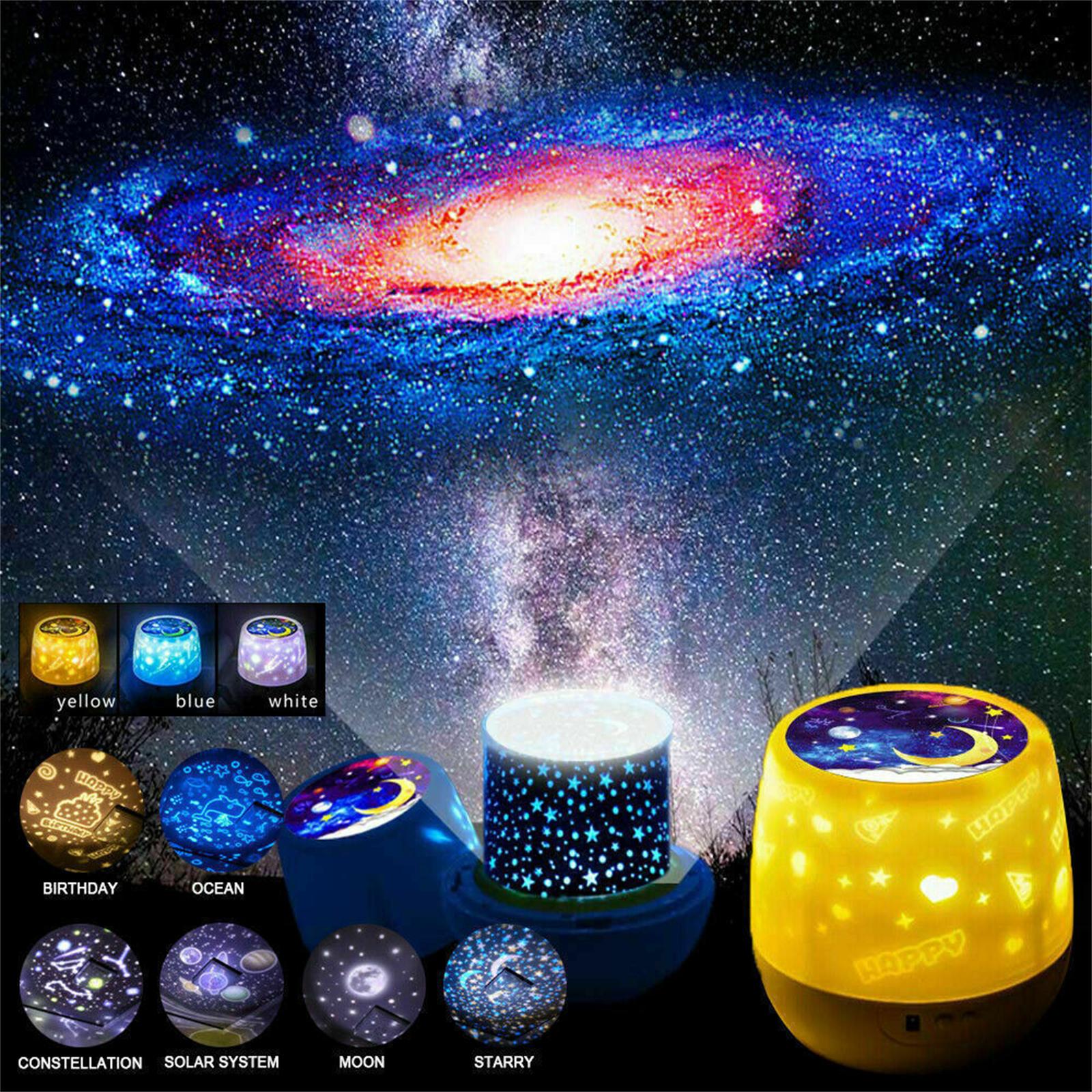 

Светодиодный проектор Galaxy Starry Sky, декоративная лампа Ocean Wave Star Moon, детский ночник Rotatable#0