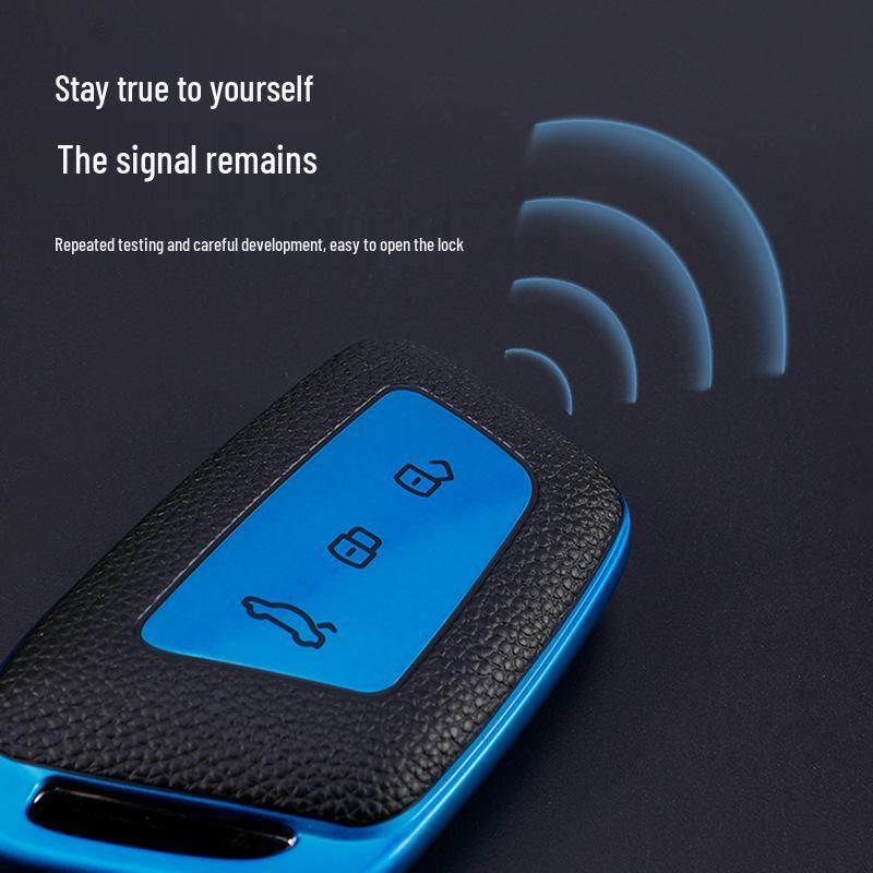 New Baojun RC6 RM5 RS5 RS3 Leather Grain Soft Rubber Key Holder