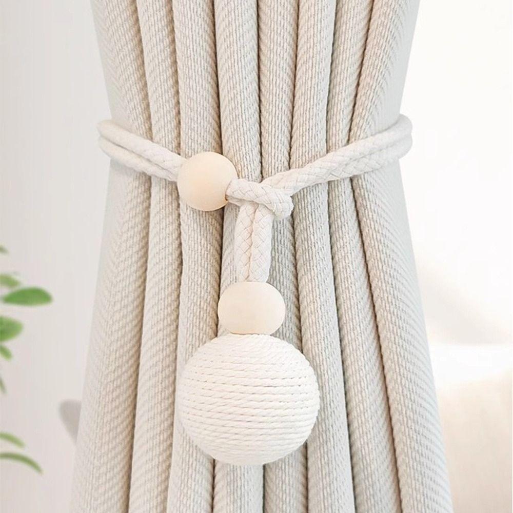 2Pcs Set No-drill Bohemia Curtain Tiebacks  Curtain Decor Organization