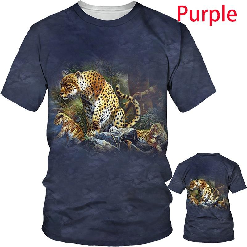 Cool Lion Tiger 3D Printed Couple T-shirt Unisex Summer Fashion Animal Short Tops T-Shirts Men’s