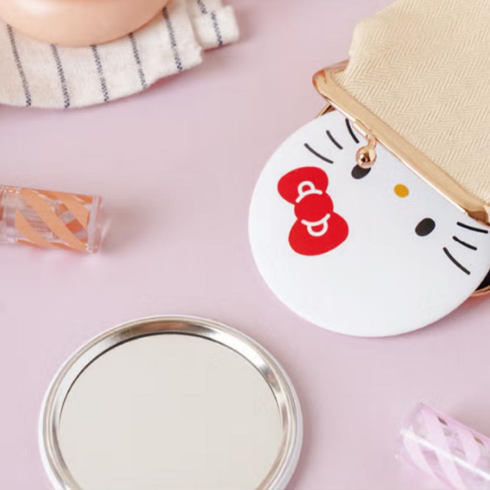 Hello Kitty Runder Handspiegel Weiß