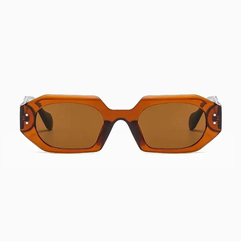 Klassische quadratische Sonnenbrille Retro stilvolle Brille für Damen Herren Minimalistische Mode Lässig Unisex