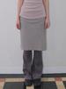 Ordinary Holiday Skirt Layered Jersey Pants [Charcoal]