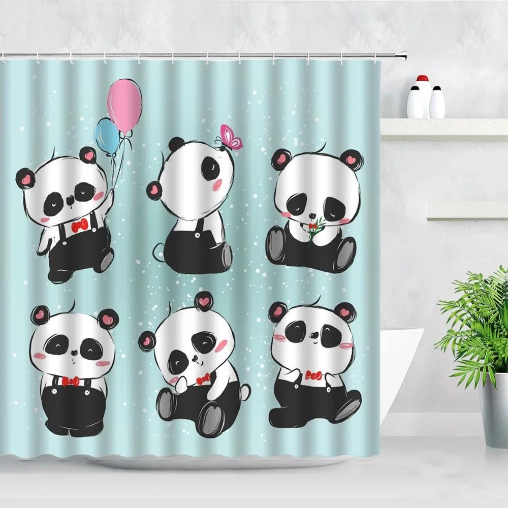 Lustige Frosch Cartoon Duschvorhangsets Blatt Tier Kreativ Kinder Badezimmer Dekor Wasserdichter Stoff Zuhause Haken Badvorhänge