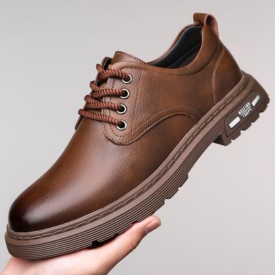 Pantofi din piele pentru bărbați Pantofi casual cu platformă britanici Pantofi Derby pentru bărbați Pantofi de gală Nuntă Muncă Top jos Cizme Martin