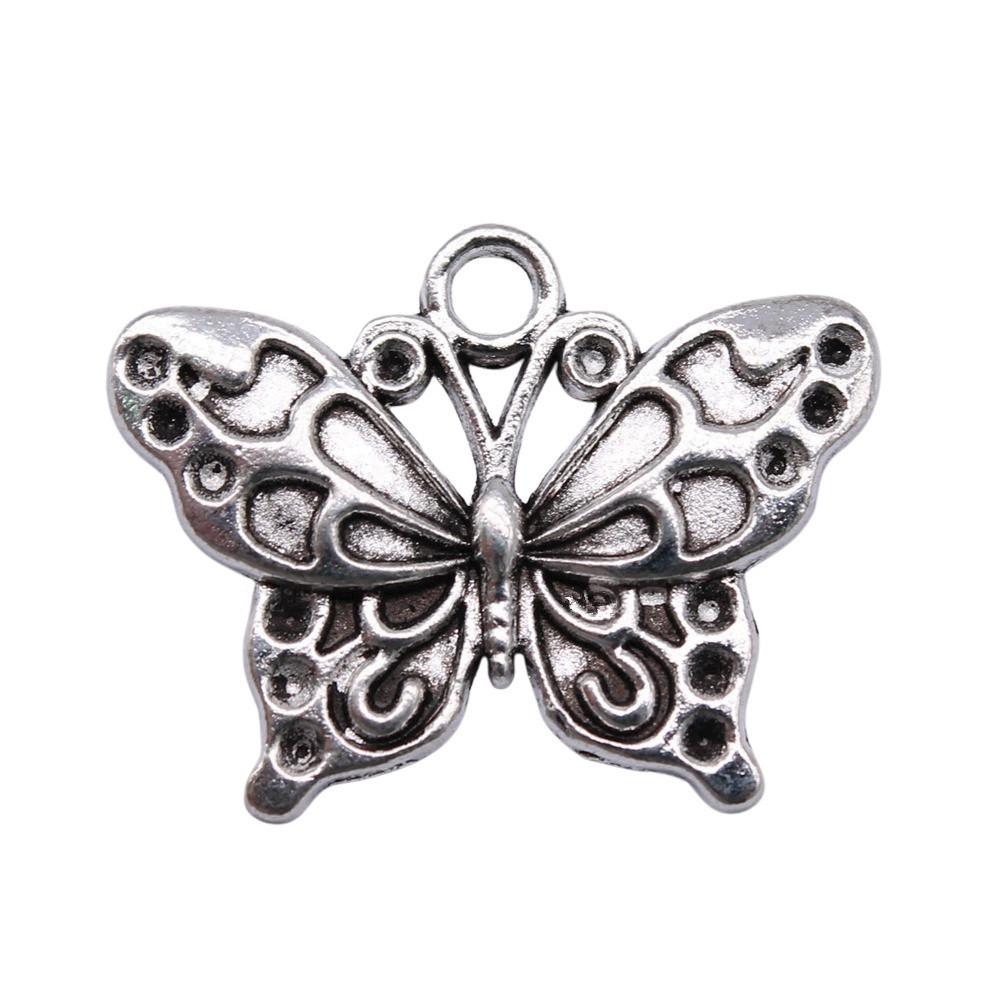 Charms Small Butterfly Pendants Wedding Jewelry Findings ZC114