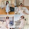 Summer Girl Ice Silk Heart Nightdress With V Neck And Sleeveless Design For Home Wear