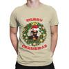Merry Xmas Snoop Santa Hat And Dogg Christmas Wreath Novelty Graphic 100 Cotton TShirt Snoop Dogg Tees Tops For Unisex