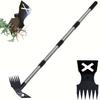 1pc 2-in-1 Weed Rake & Action Hoe, with Efficient Weeding, Digging, Cultivating - Ideal for Professional Landscapers & Home Gardeners - Garden Tool