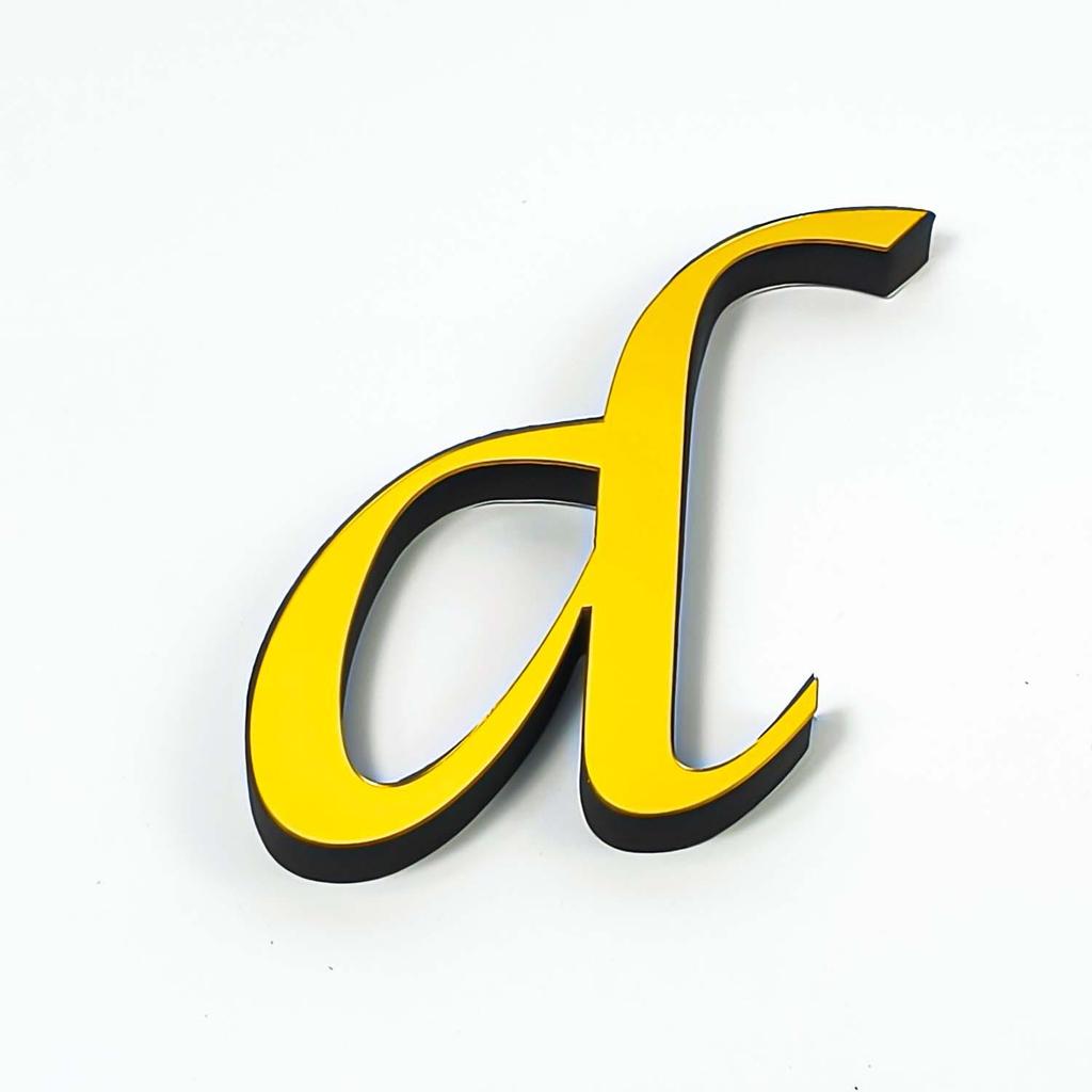 Lowercase A-Z English Mirror Wall Stickers - DIY Decorative Self-Adhesive Décor for Home & Bedroom