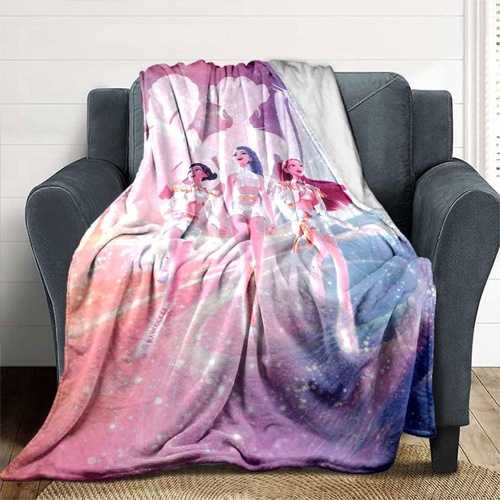 1pc Hunter X Kopo group Themed Flannel Blanket Suitable for Bed, Home Decor, Graduation Gifts, Easter, Back to School, Christmas, All Season Use