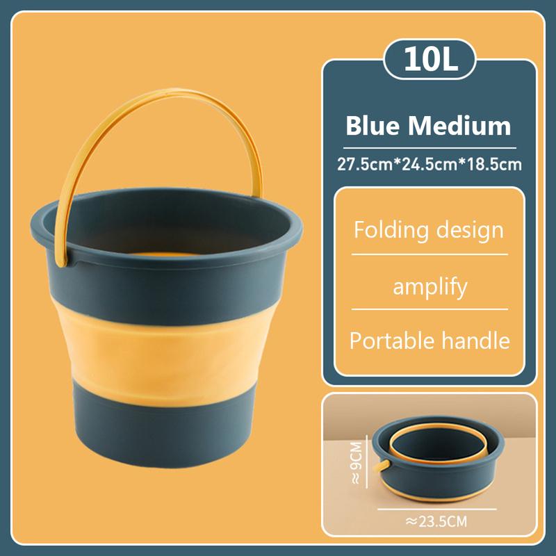 17LSilicone Bucket for Fishing Promotion Folding Bucket Car Wash Outdoor Fishing Supplies Square Bathroom Kitchen Camp Bucket