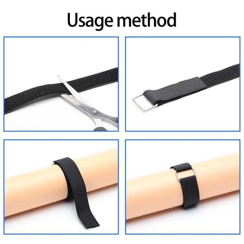 Long Service Reusable Straps 10M Roll 50 Not Corrosion Clip Cable Organizers Straps for Secure Item Fastening