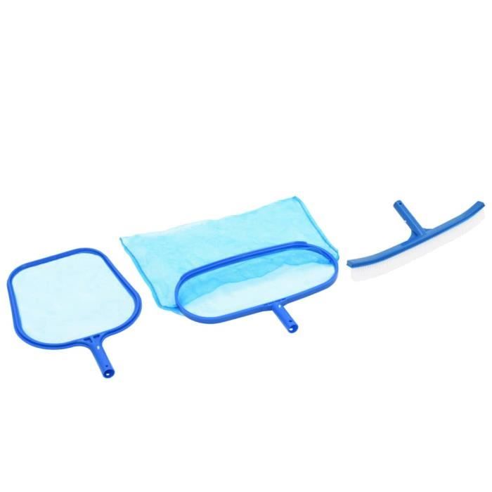 Kit d'entretien de piscine - vidaXL - 3 pcs - Écumeurs et brosse murale - Matériaux durables - Multifonctionnel