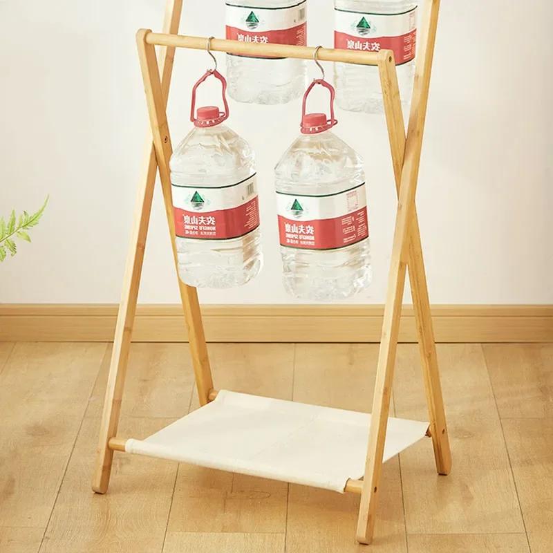 Foldable Bedroom Coat Rack Next To Bed Bathroom Shelf Floor Hanger Bathroom Towel Rack Clothing Storage Shelf