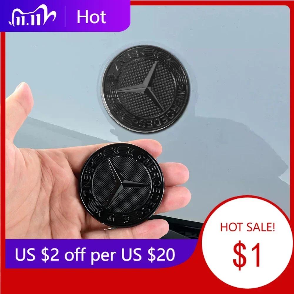 Autoaufkleber Für Mercedes Benz 1 Stück Auto ABS Flaches Haubenemblem Frontplakette Logo Aufkleber Für Mercedes Benz AMG W212 W213 W205 W177 W2