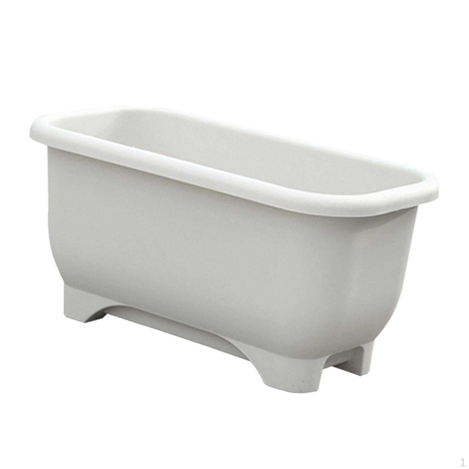 

Современный прямоугольный горшок для растений для наружного и внутреннего садоводства белый