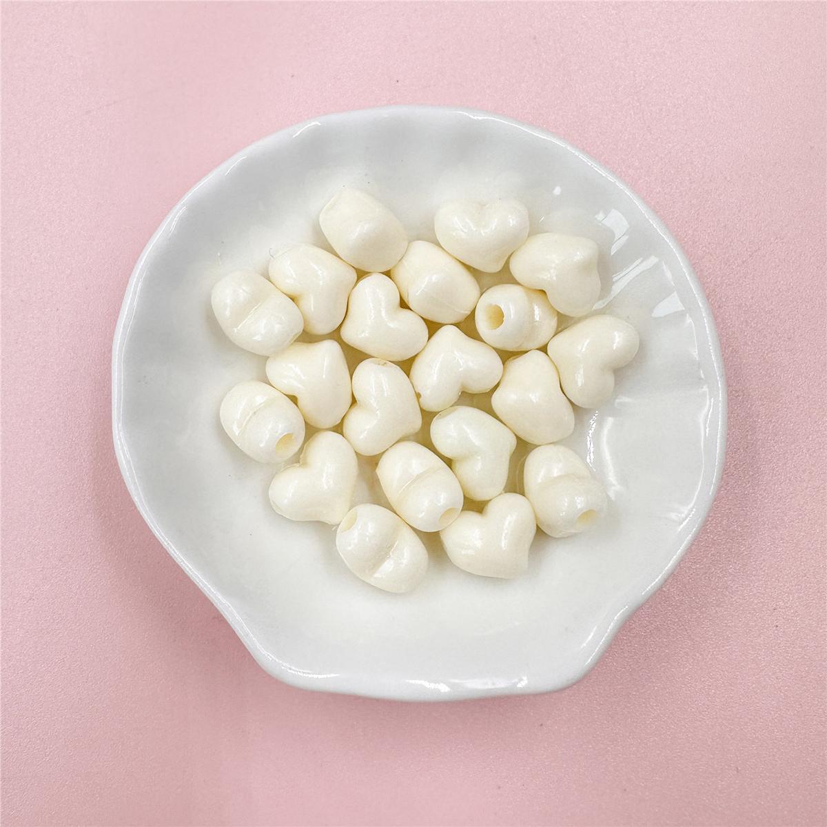 

Браслеты из бисера 10*11,5 мм DIY акриловые модные украшения аксессуары для изготовления сердечек однотонный цвет ручной работы материал ожерелье 20 шт аксессуары белый