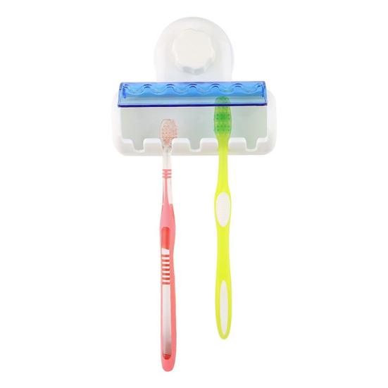 Creative Home Dust-proof Suction Cup 5 Toothbrush Holder Wall Mounted Stand