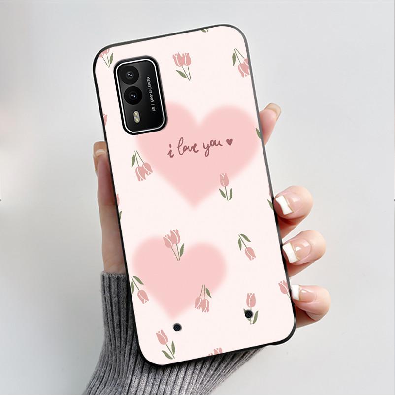 Printed Phone Case For Nokia XR21 Coque Capa Soft Silicone Black Shell Cover Cute Flower Cartoon Casing Fundas