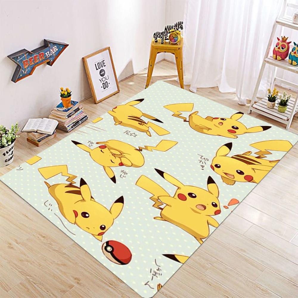 

MINISO Disney Мультяшный Покемон Милый Пикачу 3D Ковер для Спальни Гостиной Дома Украшение для Дивана Детский Большой Напольный Коврик Подарок 50X80cm