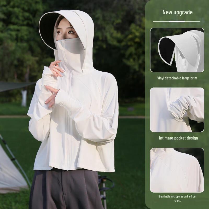 

Xiyage Women s Hooded Lightweight Sun Protection Cycling Jacket One Size