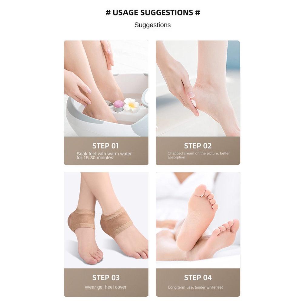1Pair Reduce Heel Pressure Heel Sleeve Relieve Plantar Fasciitis Heel Pain Foot Care Skin Repair Pad Half Size Pad