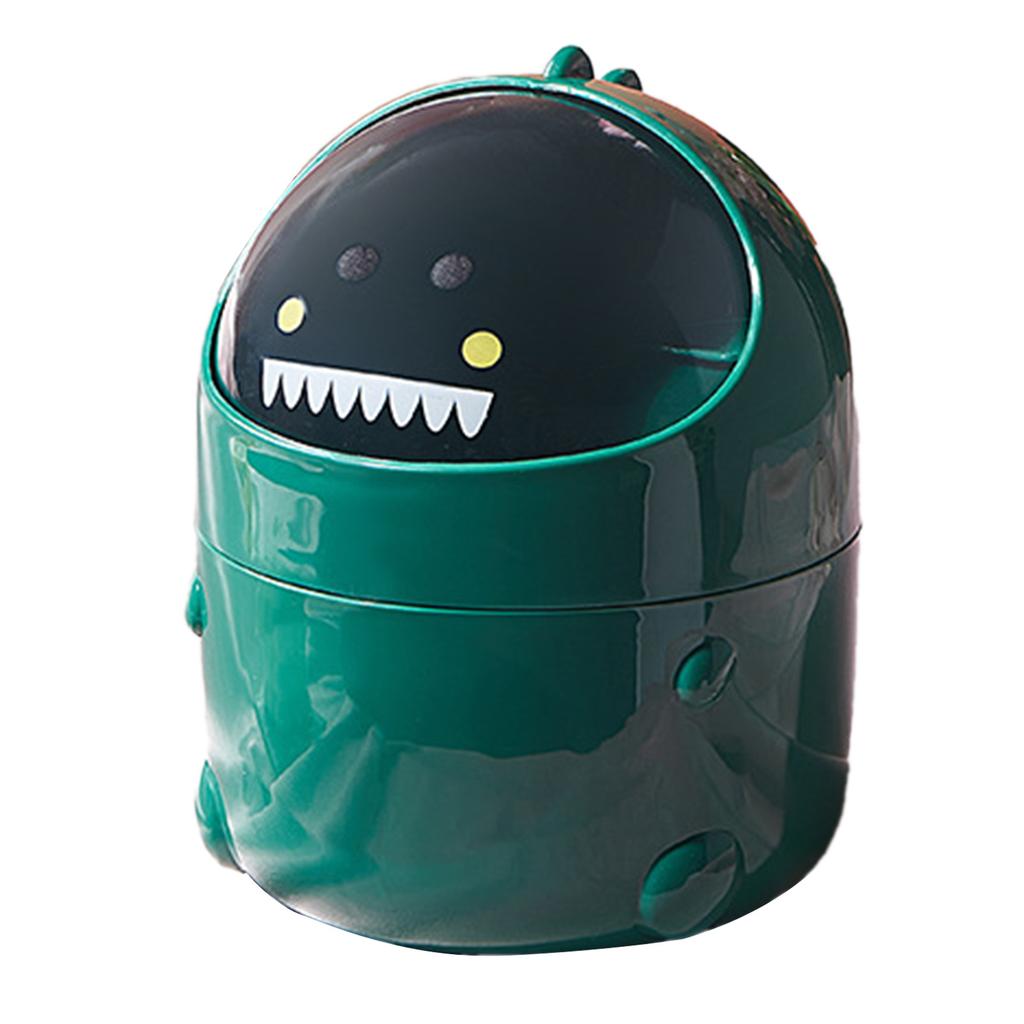 Desktop Trash Can Multifunctional Storage Bucket   Cover Cartoon Container Small Waste Bin for Home School