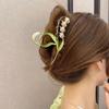 1PCS Gentle Bell Orchid Hair Clip, High-End Back Of Head Hair Clip, Large Elegant Shark Clip Headband Hair Accessory