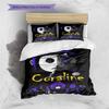 Coraline Jones Poster Pattern Bedding Home Decoration Birthday Gift ( 1 Duvet Cover + 2 Pillowcase, Without Core),fan Merchandise.