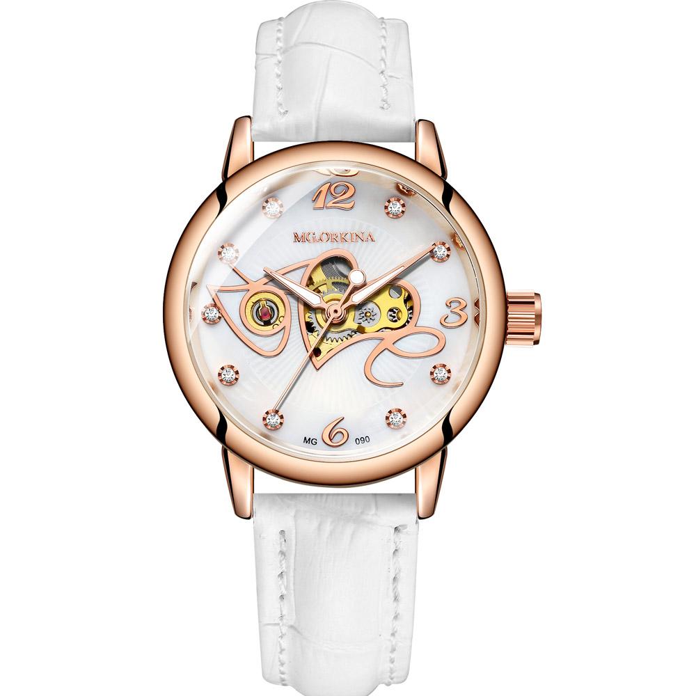 Nouvelle Mode Marque de Luxe Squelette Montres Mécaniques pour Femmes Montre Féminine Automatique à Remontage Automatique Montres-Bracelets pour Dames Montre Femme