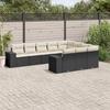 Vidaxl 10-Cz. Set da Giardino, Cuscini Rattan Nero Pe
