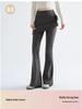Plus Size Velvet Micro-Flare High Waist Yoga Pants for Women - Slimming Autumn/Winter Outerwear