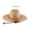 Handmade Weaving Straw Hat for Adult Unisex Beach Hat Holiday Camping Beach Getaways Sun Hat with Adjustable Chin Rope