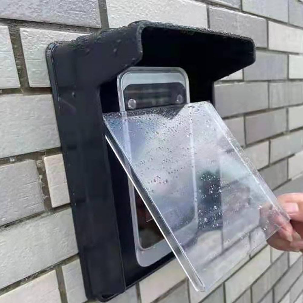 DOITOOL Waterproof Doorbell Cover for Video Doorbells, Plastic Rain Protection Cover for Outdoor Access Control Devices, 9.6x5.6x3.3 Inches