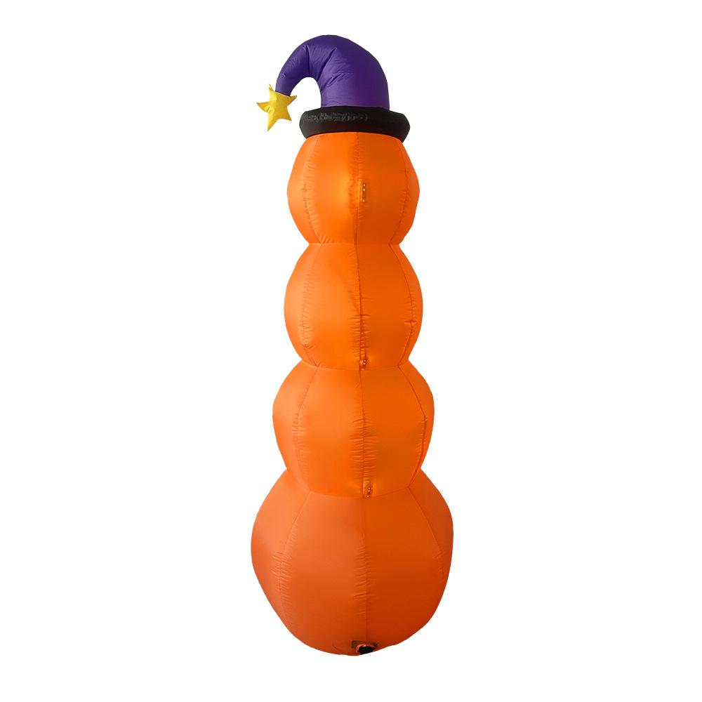 Halloween Pumpkin Air Inflatable 2.4m Ghost Decor for Party Outdoor Decoration