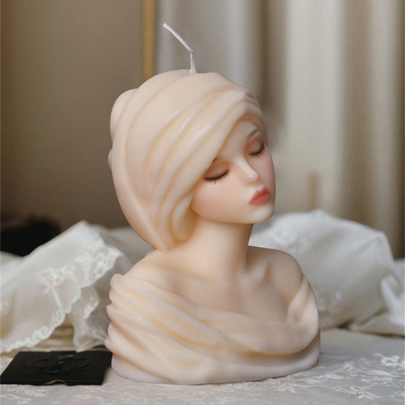 Silicone Molds Girl Portrait Candle Molds Epoxy Resin Molds Castings Molds Ornament Plasters Molds Candle Making Molds