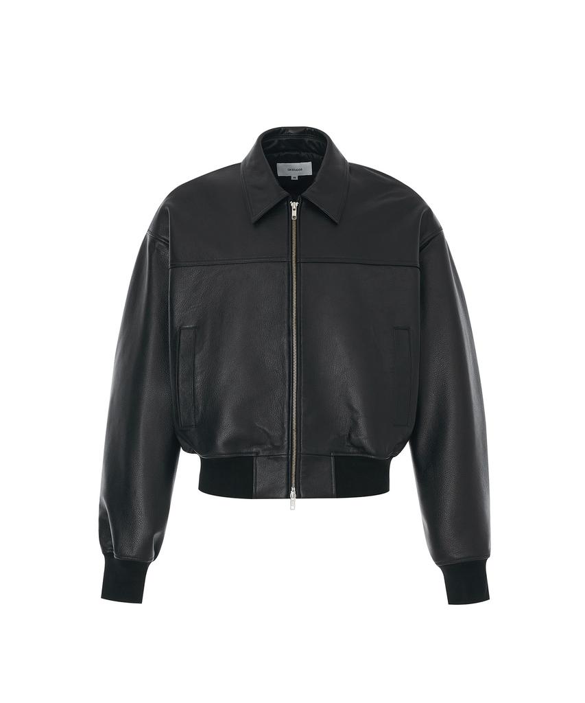 Ox Studios Lambskin Crop Leather Jacket