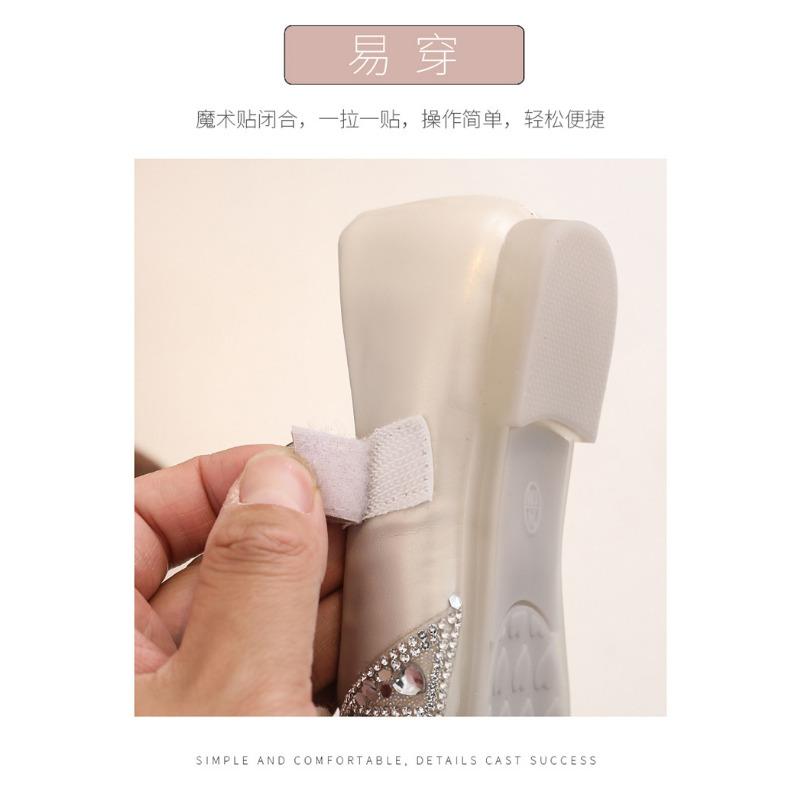 Sweet Princess Crystal Leather Shoes For Little Girls Soft Sole Formal Party Dress Shoes
