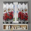 2pcs Romantic Rose Print Curtains   Rod Pocket   Blackout Polyester Drapes for Living Room   Bedroom   Valentine's Day Window Decor